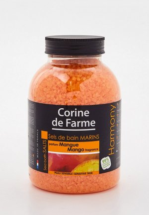 Соль для ванн Corine de Farme морская, Манго, 1,3 кг. Цвет: оранжевый