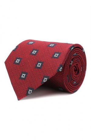 Шелковый галстук Zegna. Цвет: красный