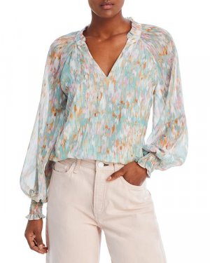 Блуза с металлизированным абстрактным принтом , цвет Multi AQUA
