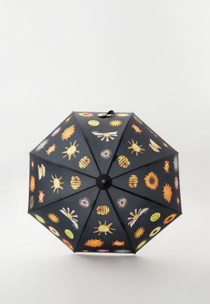 Зонт-трость Moschino. Цвет: черный