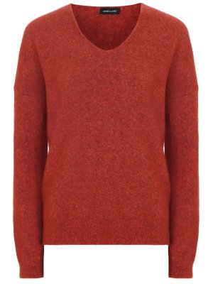 Пуловер однотонный ANNECLAIRE. Цвет: красный