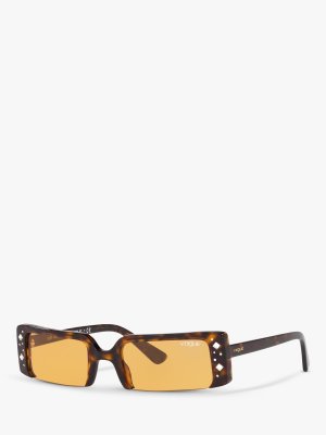 VO5280SB Женские прямоугольные солнцезащитные очки Soho, темная гавана/желтый Vogue