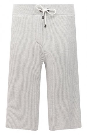Хлопковые шорты Brunello Cucinelli. Цвет: серый