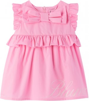 Детское розовое платье с рюшами , цвет Pink aurora Miss Blumarine