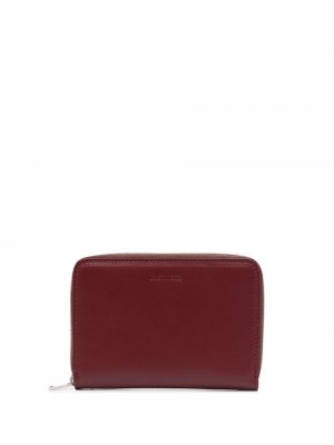 Zip-around leather wallet Jil Sander. Цвет: красный