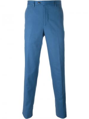 Классические брюки-чинос Mp Massimo Piombo. Цвет: синий
