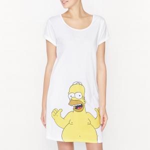 Сорочка ночная Simpsons. Цвет: белый/ серый