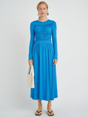 Платье приталенного кроя с длинными рукавами Zolly, весенне-синий InWear