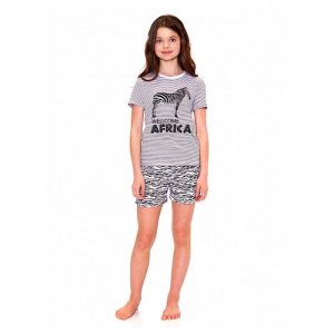 Пижама для девочек арт 11400, р.28 N.O.A.. Цвет: белый/черный