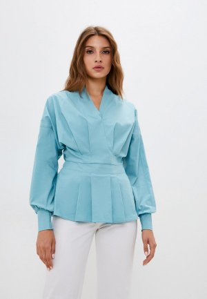 Блуза Blauz. Цвет: бирюзовый
