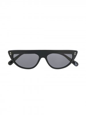 Солнцезащитные очки с плоским верхом Stella McCartney Kids. Цвет: черный