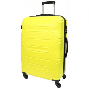 Большой чемодан , легкий /73 см/92 литра/4 поворотных колеса 360°/ABS-пластик Cossroll. Цвет: коричневый