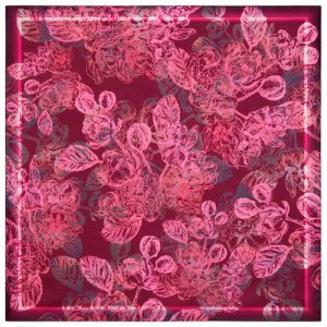 Платок ,80х80 см, красный, бордовый Павловопосадская платочная мануфактура. Цвет: красный/фиолетовый/фуксия/темно-розовый/розовый