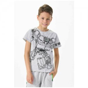Фуфайка (футболка) детская для мальчиков SS22TR1501449 Transformers. Цвет: серый