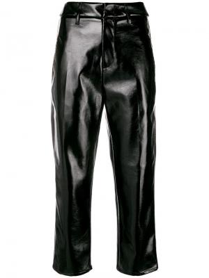 Укороченные широкие брюки Tela. Цвет: black