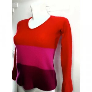 Пуловер, размер 40-42, бордовый, красный Comma. Цвет: бордовый/розовый/красный
