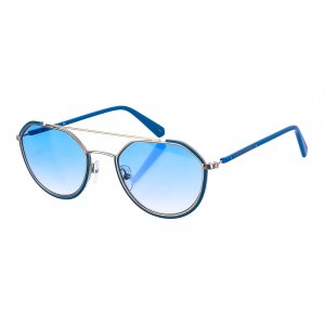 Женские металлические солнцезащитные очки овальной формы CKJ20301S Calvin Klein