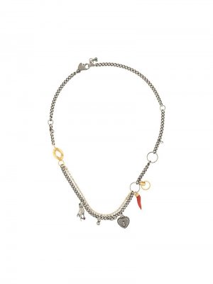 Puro heart necklace Iosselliani. Цвет: серебристый