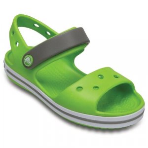 Сандалии Crocband Sandal, размер С11 (28-29EU), зеленый, серый Crocs. Цвет: зеленый/серый