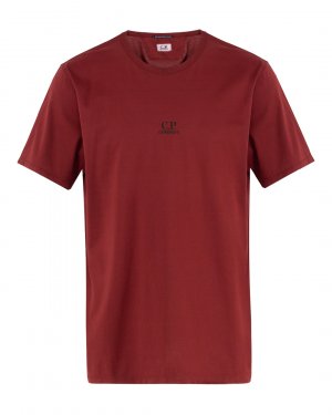 Хлопковая футболка C.P.Company. Цвет: бордовый