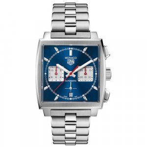 Наручные часы Monaco CBL2111.BA0644, белый, синий TAG Heuer. Цвет: белый/синий/серебристый