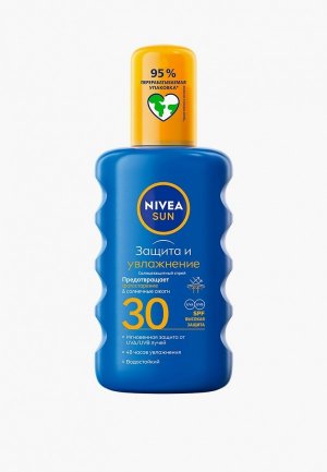 Спрей солнцезащитный Nivea SPF 30. Цвет: прозрачный