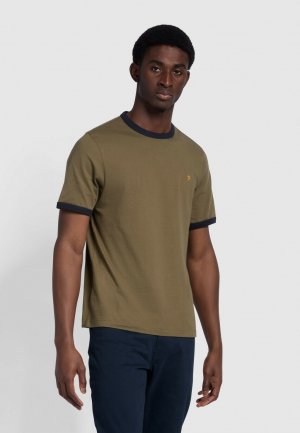 Футболка базовая GROVES RINGER , цвет olive green Farah