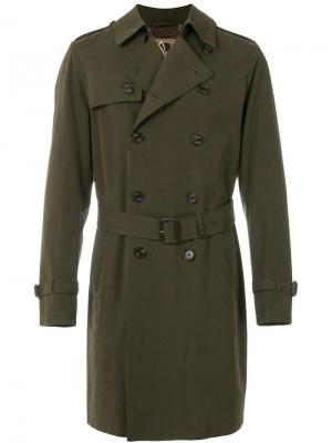 Облегающее пальто Sealup. Цвет: зеленый