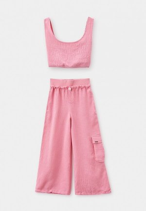 Топ и брюки Locoloco All For Junior. Цвет: розовый