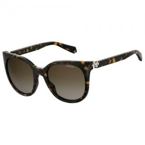 Солнцезащитные очки, коричневый, мультиколор Polaroid. Цвет: коричневый