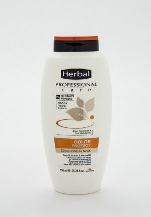 Кондиционер для волос Herbal кондиционер-маска защита, 750 мл. Цвет: прозрачный