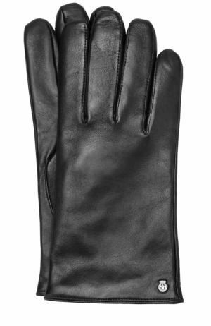 Кожаные перчатки с шерстяной подкладкой Roeckl. Цвет: черный