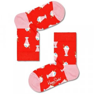 Носки размер 7-9Y, красный, мультиколор Happy Socks. Цвет: разноцветный/микс