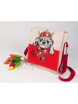 Набор для шитья и вышивки текстильная сумка- планшет Викинг Матренин Посад. Цвет: красный, серый