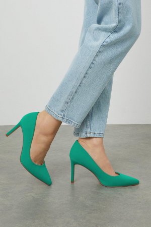 Туфли-лодочки широкого кроя с острым носком , зеленый Dorothy Perkins