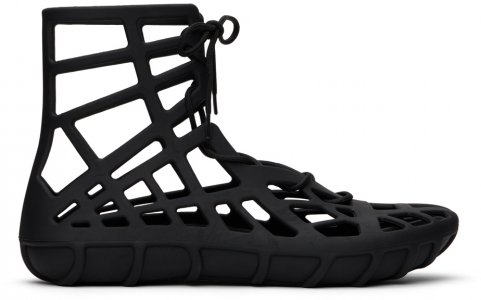 Черные сандалии из атласа Bottega Veneta