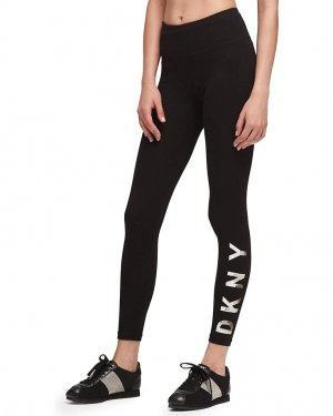 Брюки Women's Tummy Control Workout Yoga Leggings, цвет Black With Cityscape Logo DKNY