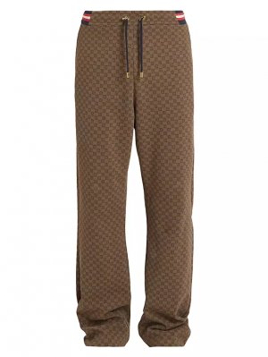 Жаккардовые пижамные брюки с логотипом , коричневый Balmain