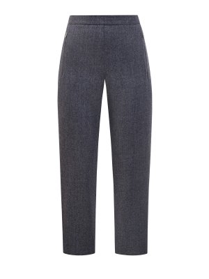 Укороченные брюки Claire из шерстяной костюмной ткани STELLA McCARTNEY. Цвет: серый