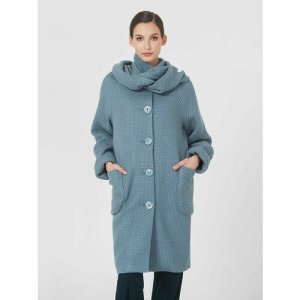 Пальто реглан , размер 50, бирюзовый Lo. Цвет: бирюзовый