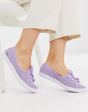 Сиреневые кроссовки-слипоны -Фиолетовый Lacoste