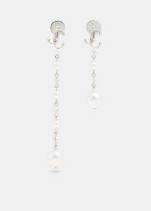 Серьги JIMMY CHOO Pearl Drop earrings, серебряный
