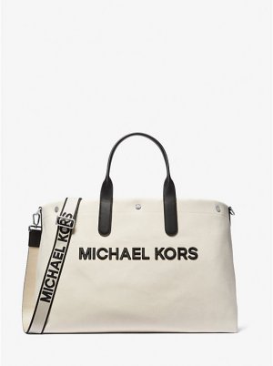 Большая сумка-тоут Brooklyn из хлопковой парусины , белый Michael Kors Mens