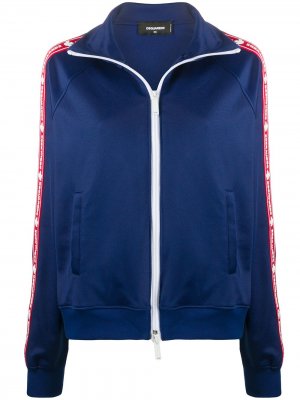 Спортивная куртка с логотипом Dsquared2. Цвет: синий