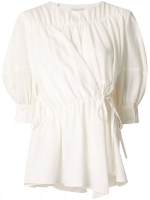 Блузка со сборками Goen.J. Цвет: белый