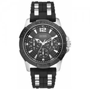 Наручные часы GUESS Sport Steel, черный, серебряный