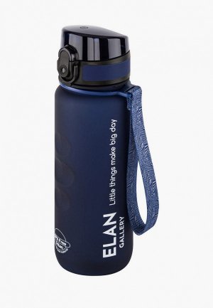 Бутылка спортивная Elan Gallery 500 мл Style Matte, с углублениями для пальцев. Цвет: синий