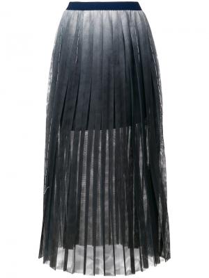 Плиссированная юбка-миди Aviù. Цвет: серый
