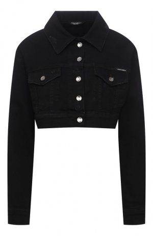 Джинсовая куртка Dolce & Gabbana. Цвет: чёрный
