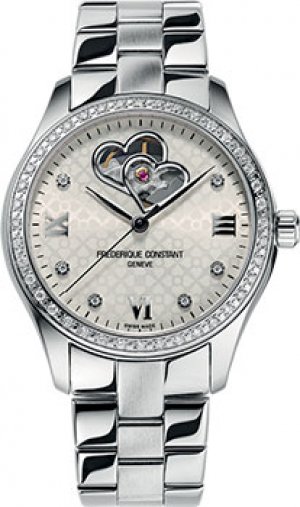 Швейцарские наручные женские часы FC-310WDHB3BD6B. Коллекция Heart Beat Frederique Constant